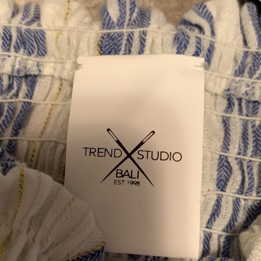 Trend Studio Blue And White Sundress, Elastic Body — image 8 of 8